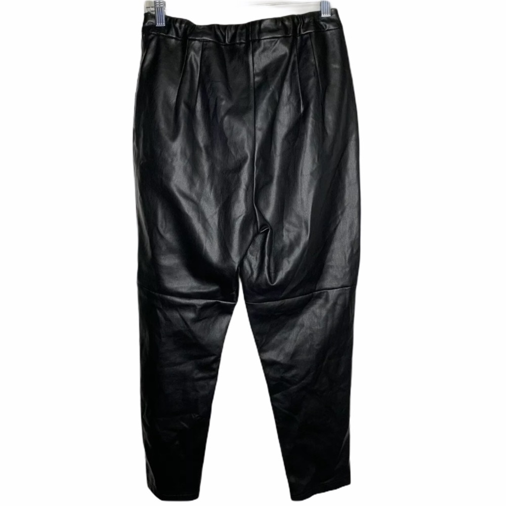 Topshop Womens Vegan Leather Pants 8 Highrise - Picture 5 of 6